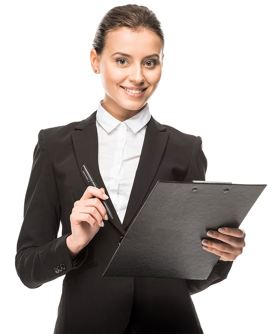 Ekspertka Certus z uśmiechem prezentuje gotowość do wsparcia – profesjonalne doradztwo finansowe.